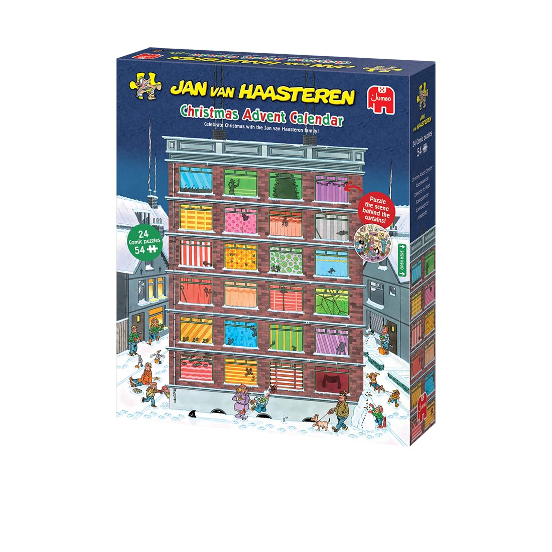 Jan Van Haasteren Christmas Advent Calendar Puzzle - 24-Day Holiday Puzzle for Adults, 54 Pieces, 100% Recycled Cardboard. - Image 3
