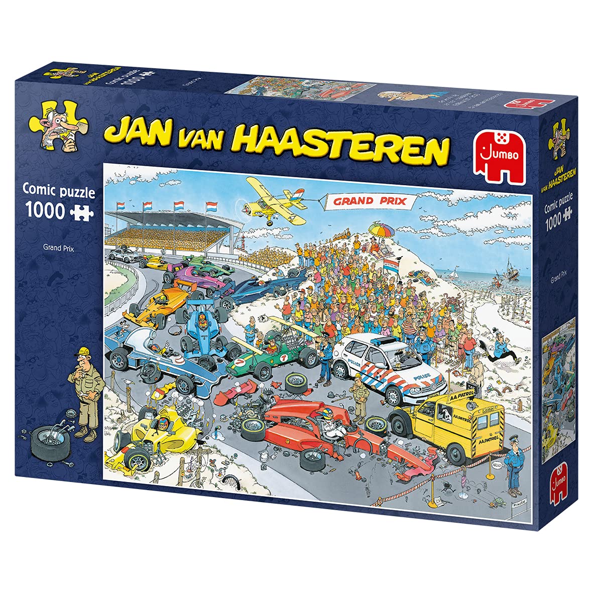 Jumbo, Jan Van Haasteren - 'Grand Prix' Unique Comic Fun Designed Jigsaw Puzzle for Adults - 1,000 Piece - Image 5