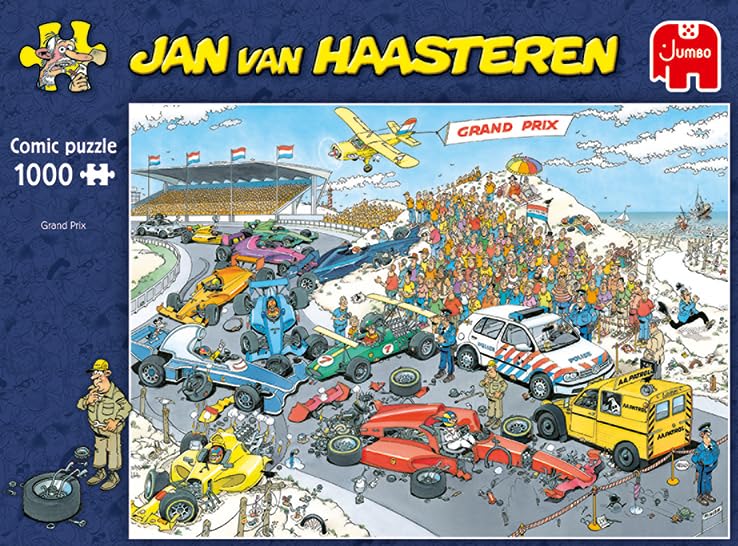 Jumbo, Jan Van Haasteren - 'Grand Prix' Unique Comic Fun Designed Jigsaw Puzzle for Adults - 1,000 Piece - Image 6