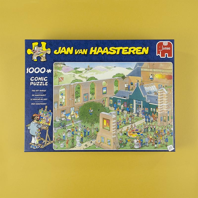 Jumbo, Jan Van Haasteren - 'The Art Market' Unique Comic Fun Designed Jigsaw Puzzle for Adults - 1,000 Piece - Image 5