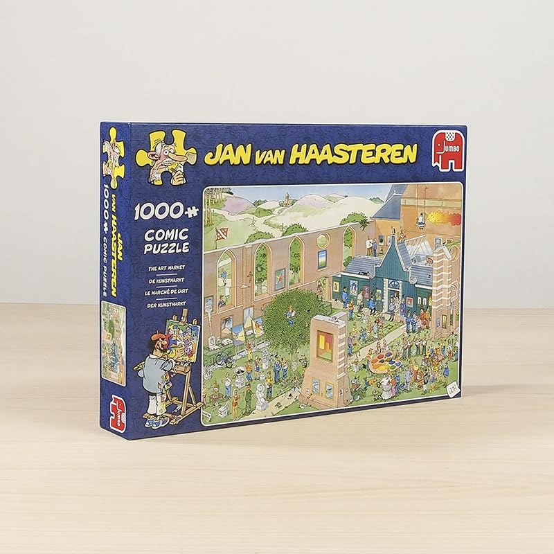 Jumbo, Jan Van Haasteren - 'The Art Market' Unique Comic Fun Designed Jigsaw Puzzle for Adults - 1,000 Piece - Image 6