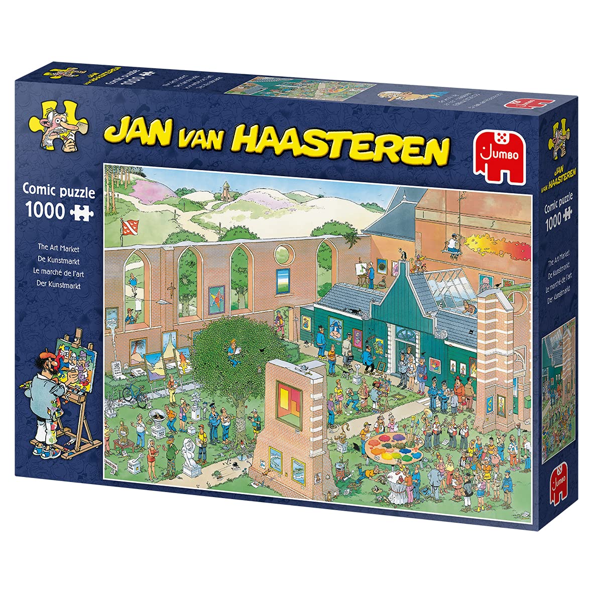 Jumbo, Jan Van Haasteren - 'The Art Market' Unique Comic Fun Designed Jigsaw Puzzle for Adults - 1,000 Piece - Image 8