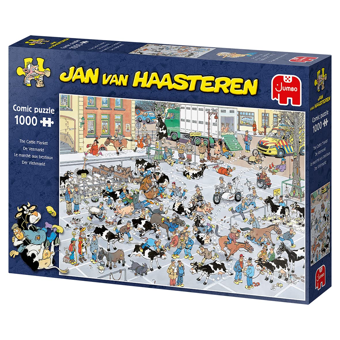 Jumbo, Jan Van Haasteren - 'The Cattle Market' Unique Comic Fun Designed Jigsaw Puzzle for Adults - 1,000 Piece - Image 5
