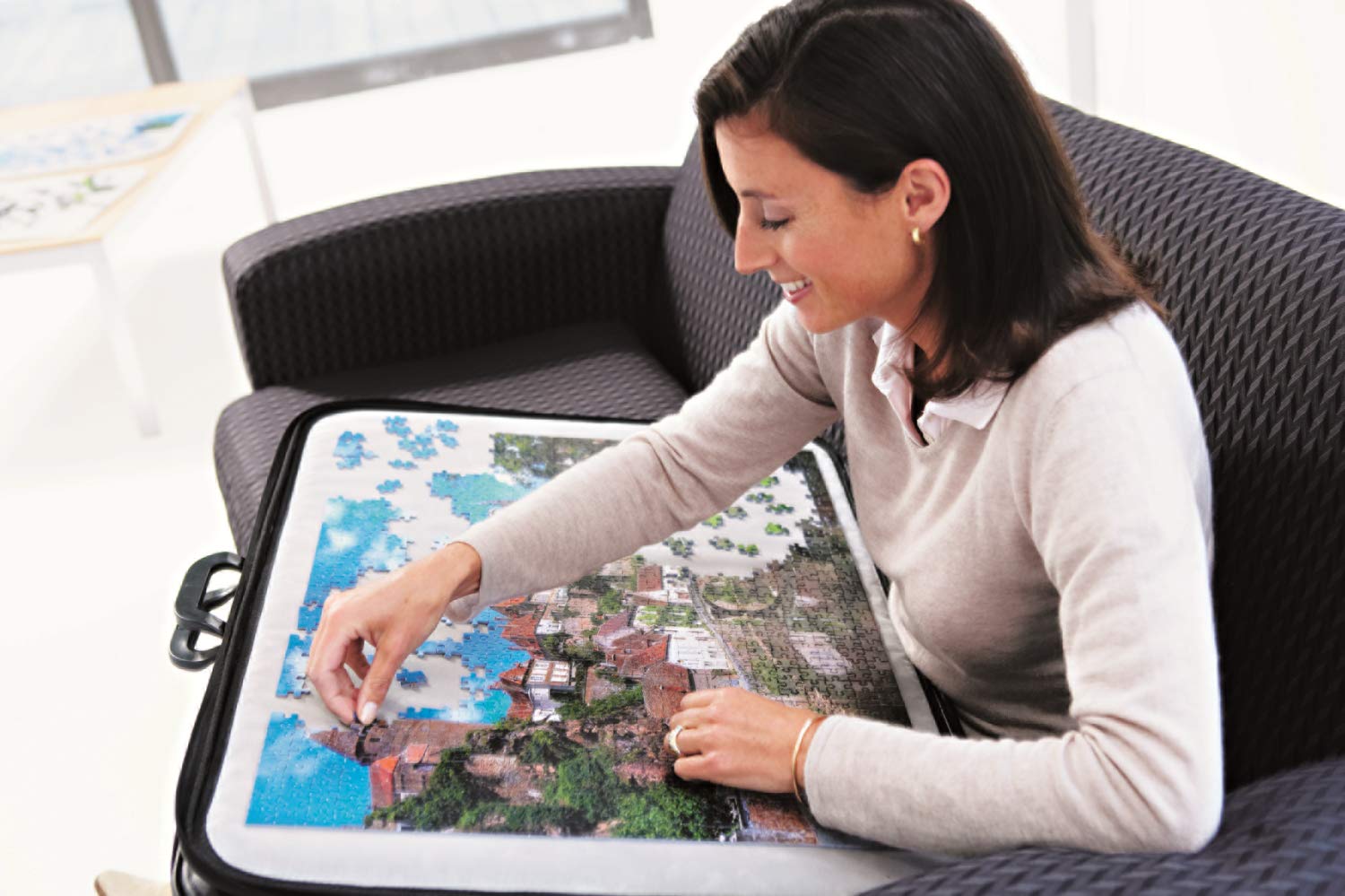 Jumbo, Puzzle Mates, Portapuzzle Deluxe - Standard 1,000 Piece Jigsaw Storage Board Case, Jigsaw Puzzle Accessories, 500-1000 Piece Puzzle Storage - Image 4