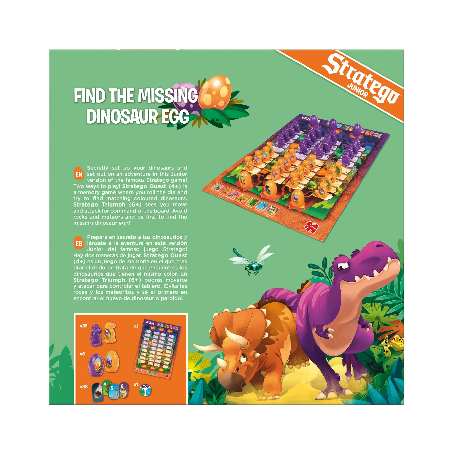 Jumbo, Stratego - Junior Dinos, Fun Junior Stratego Version, Strategy Board Game, 2 Players, Ages 4 Year Plus - Image 3