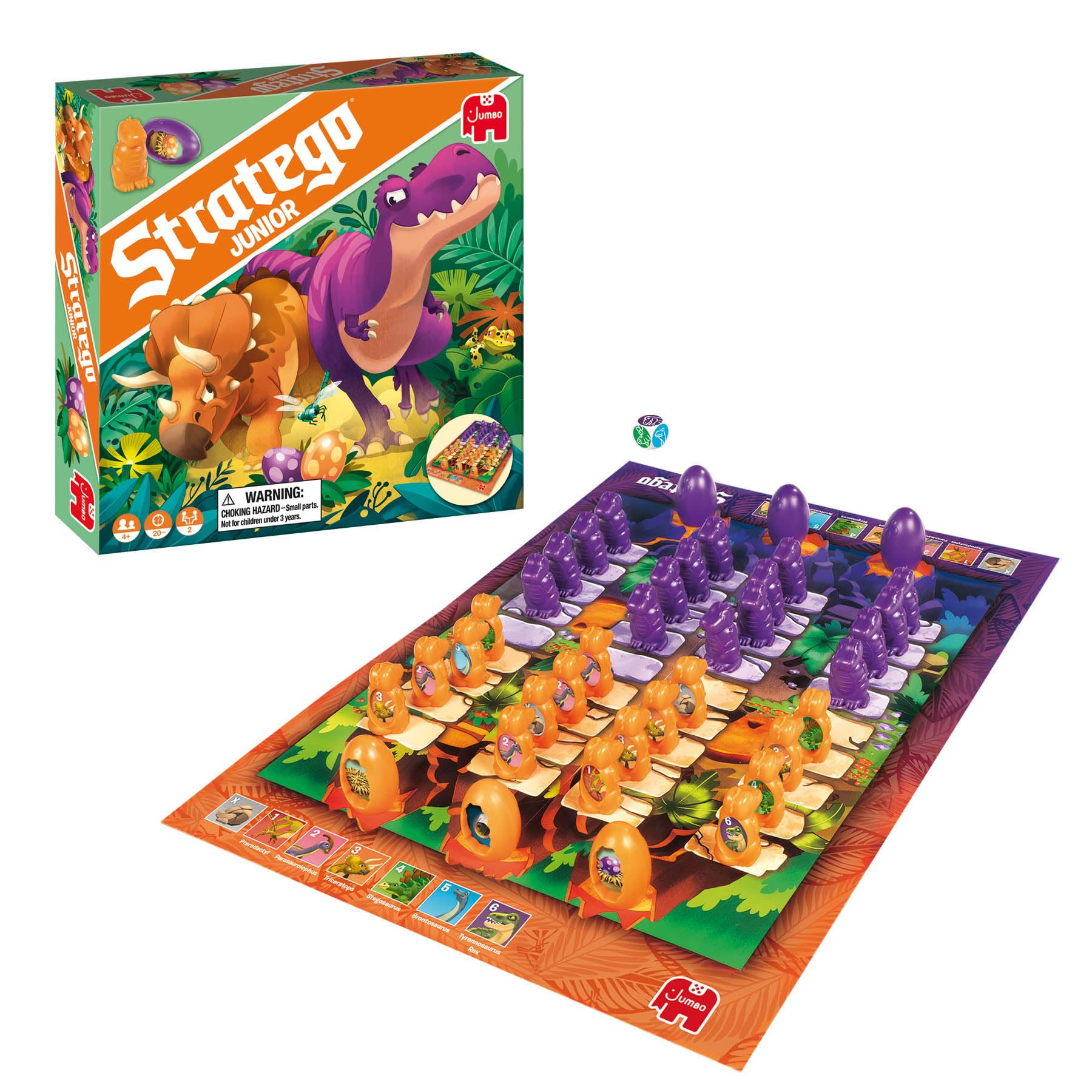 Jumbo, Stratego - Junior Dinos, Fun Junior Stratego Version, Strategy Board Game, 2 Players, Ages 4 Year Plus - Image 4