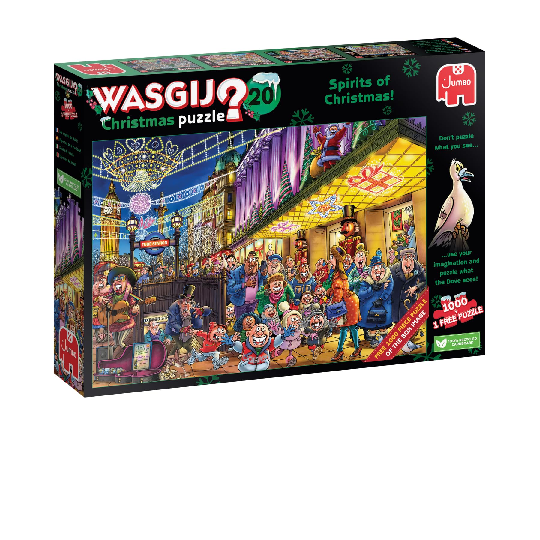 Jumbo, Wasgij, Christmas 20 - Spirit of Christmas!, Unique Collectable Jigsaw Puzzle for Adults, 1,000 Piece - Image 3