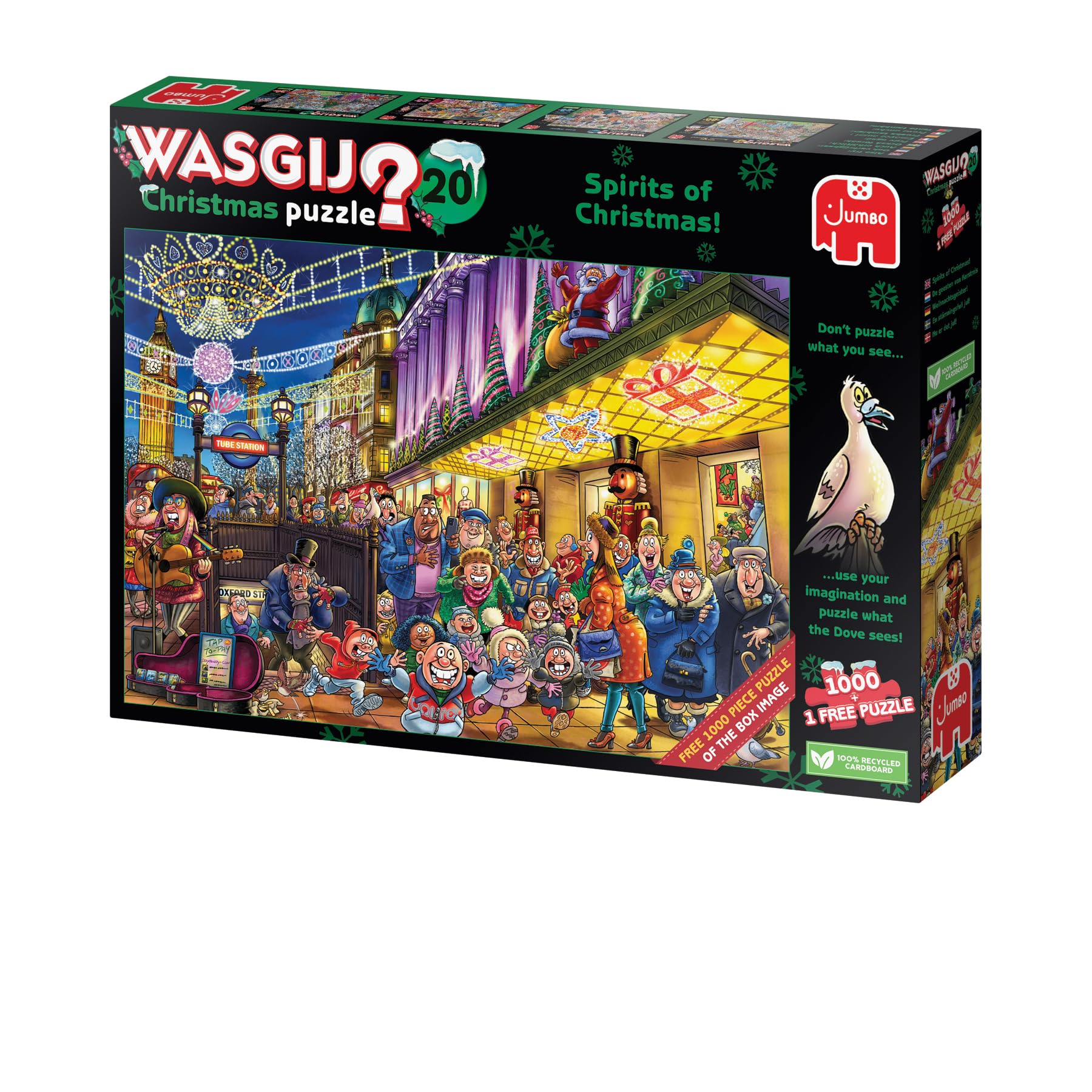 Jumbo, Wasgij, Christmas 20 - Spirit of Christmas!, Unique Collectable Jigsaw Puzzle for Adults, 1,000 Piece - Image 4