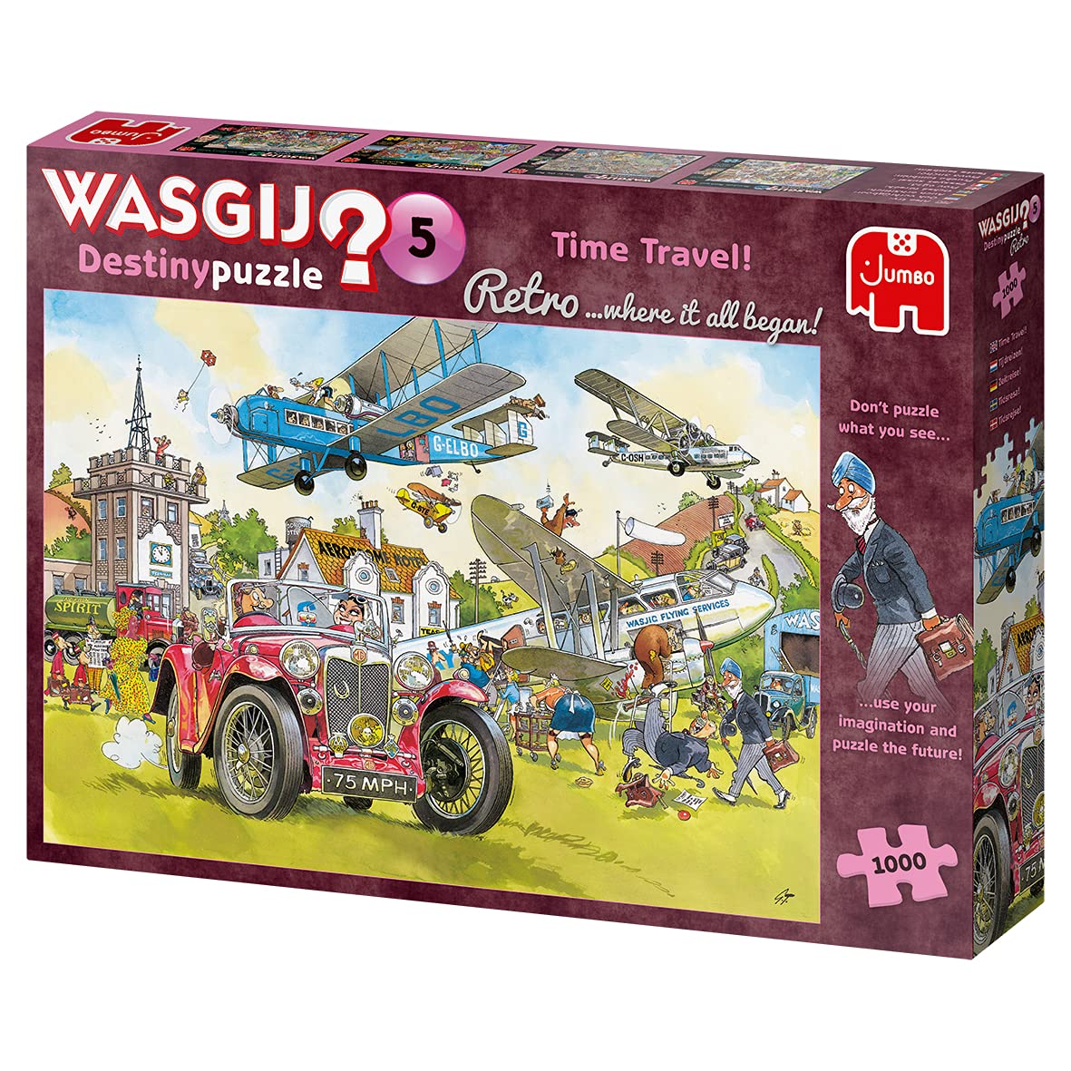 Jumbo, Wasgij, Retro Destiny 5 - Time Travel!, Unique Jigsaw Puzzles for Adults, 1,000 Piece - Image 4