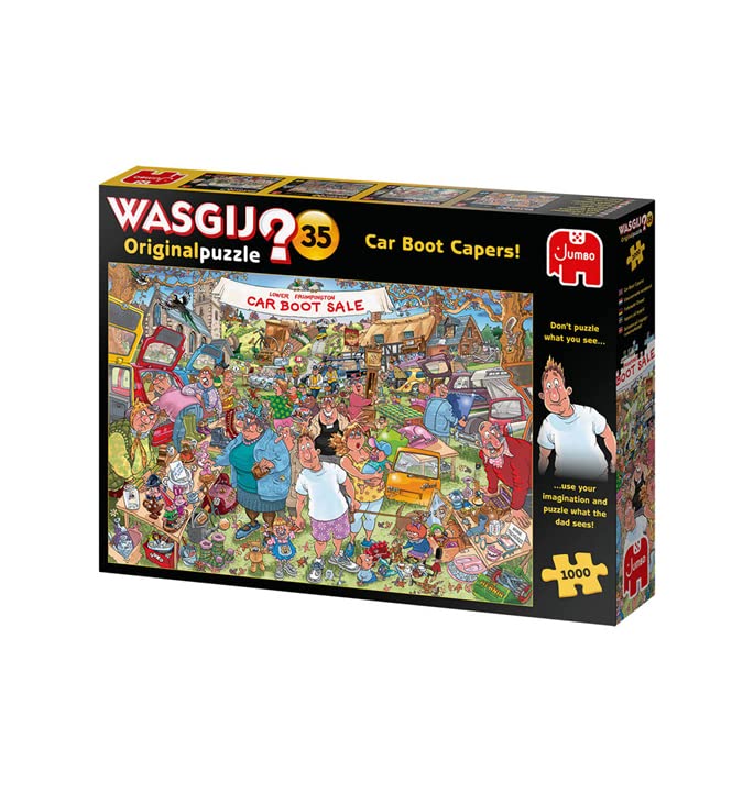 Jumbo, Wasgij, Retro Original 35 - Car Boot Capers!, Unique Collectable Jigsaw Puzzles for Adults, 1,000 Piece - Image 4