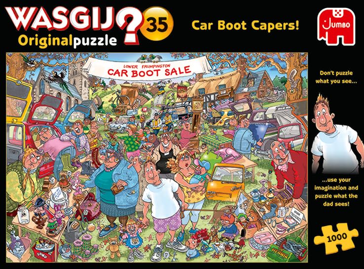 Jumbo, Wasgij, Retro Original 35 - Car Boot Capers!, Unique Collectable Jigsaw Puzzles for Adults, 1,000 Piece - Image 6