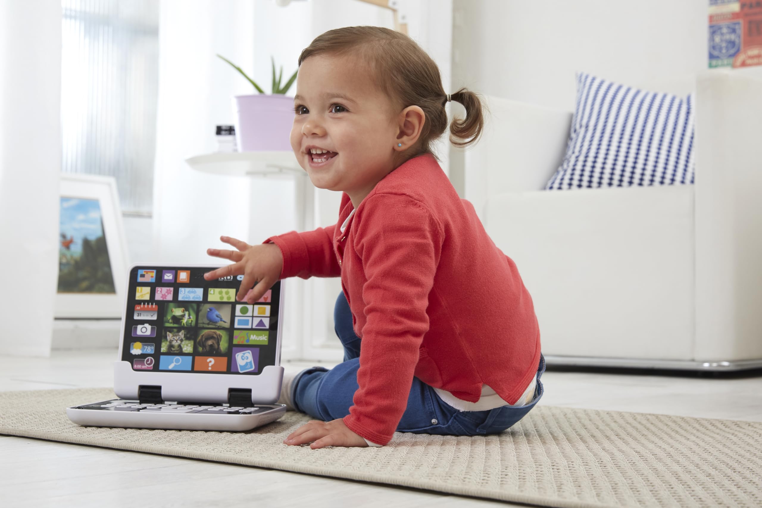 Kidz Delight Infini fun My First 2-in-1 Bilingual Tablet, English & Spanish Interactive Learning Toy for Ages 2+, Detachable Keyboard, Learn Alphabet, Numbers, Colors, Shapes, Plug & Play Realistic - Image 5