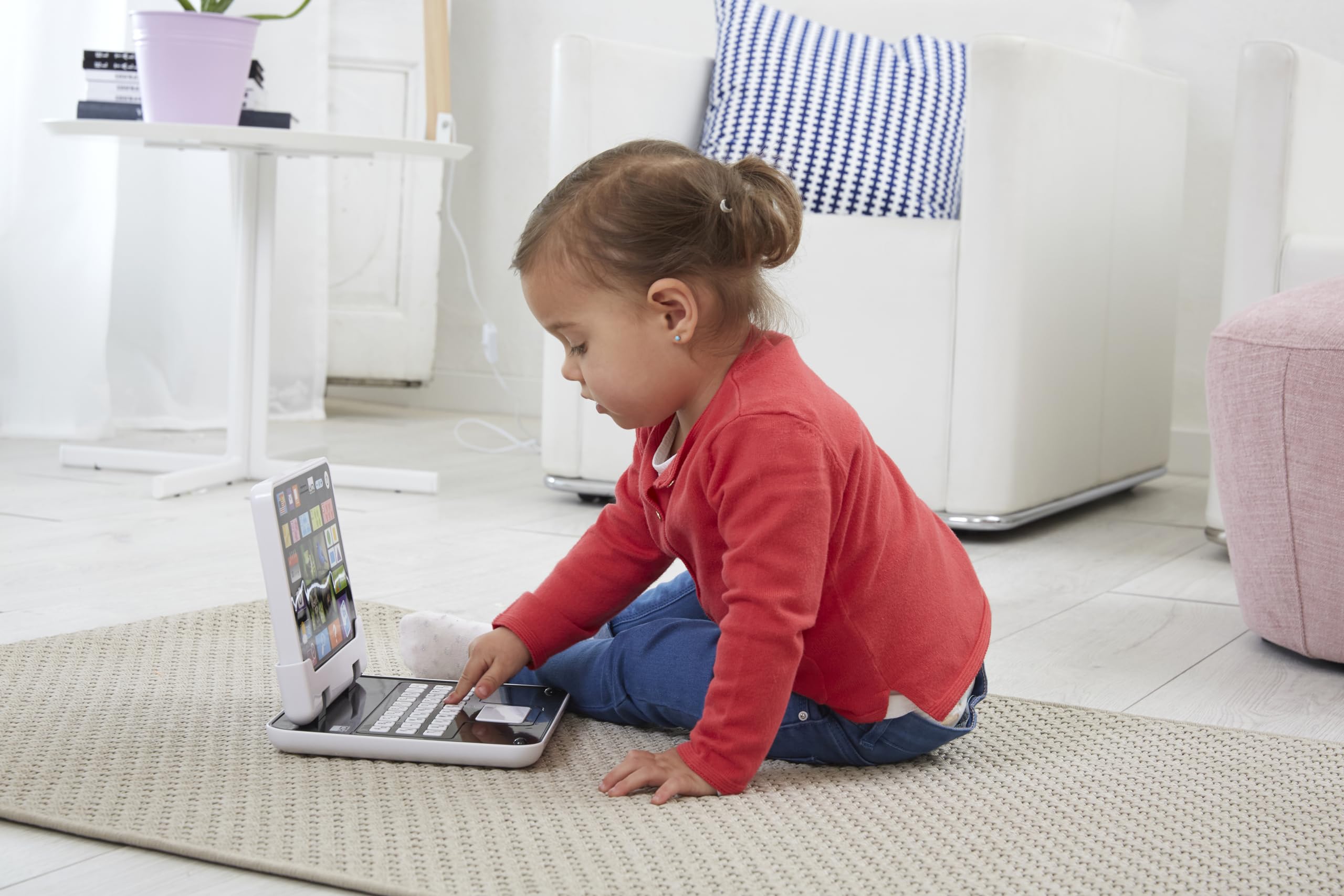 Kidz Delight Infini fun My First 2-in-1 Bilingual Tablet, English & Spanish Interactive Learning Toy for Ages 2+, Detachable Keyboard, Learn Alphabet, Numbers, Colors, Shapes, Plug & Play Realistic - Image 6