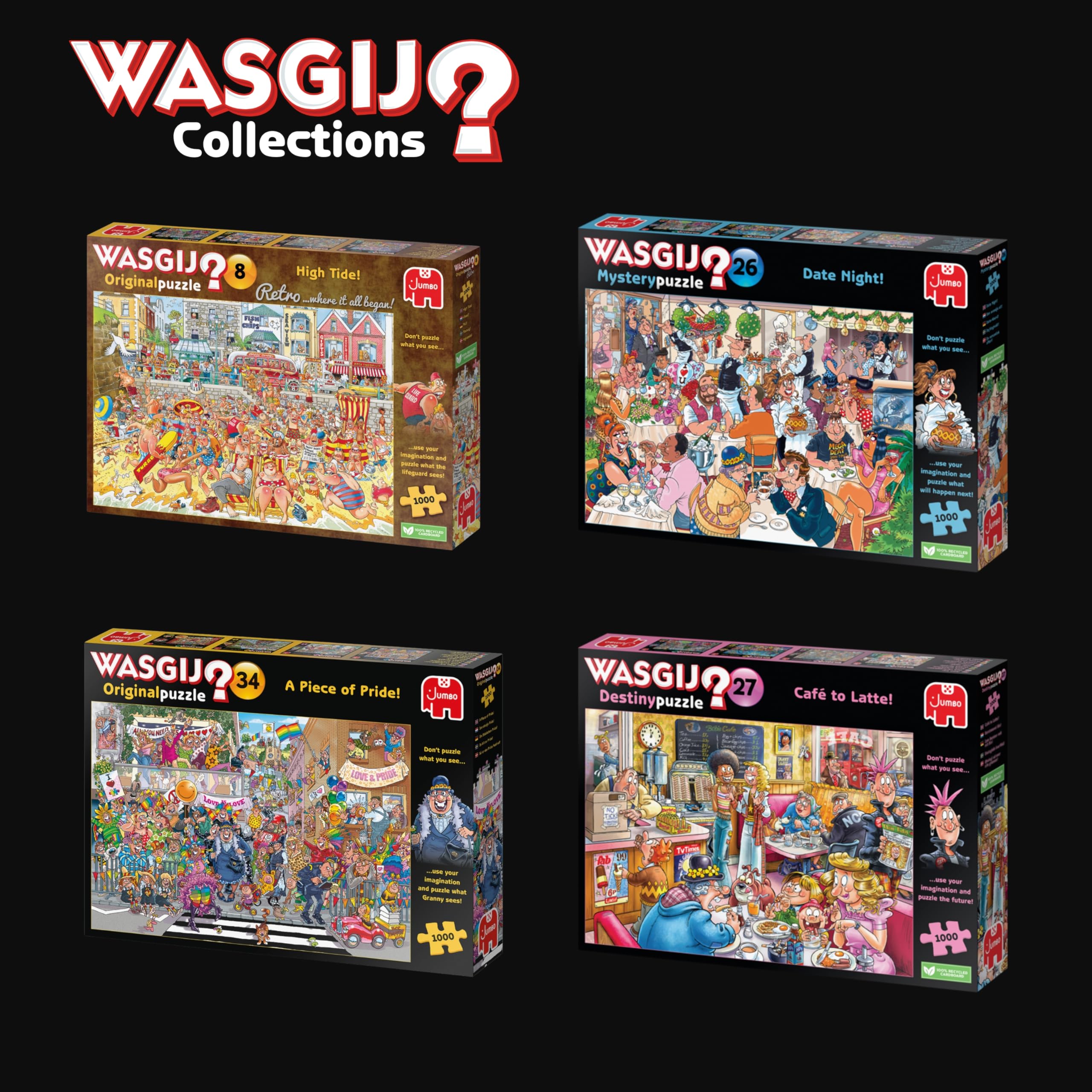 Wasgij Destiny 27, Café to Latte! 1000 Piece Jigsaw Puzzles for Adults - Colourful, Challenging & Brainteasing Adults Jigsaw Puzzle - Puzzle The Future - 100% Recycled Cardboard - 1000pcs - Jumbo - Image 9