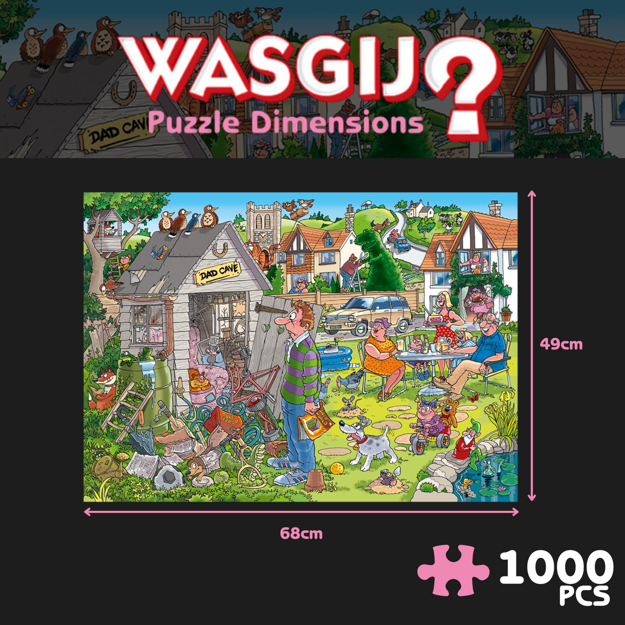 Wasgij, Destiny 28 - Dad Cave!, Unique Collectable Jigsaw Puzzle for Adults, 1,000 Piece - Image 3