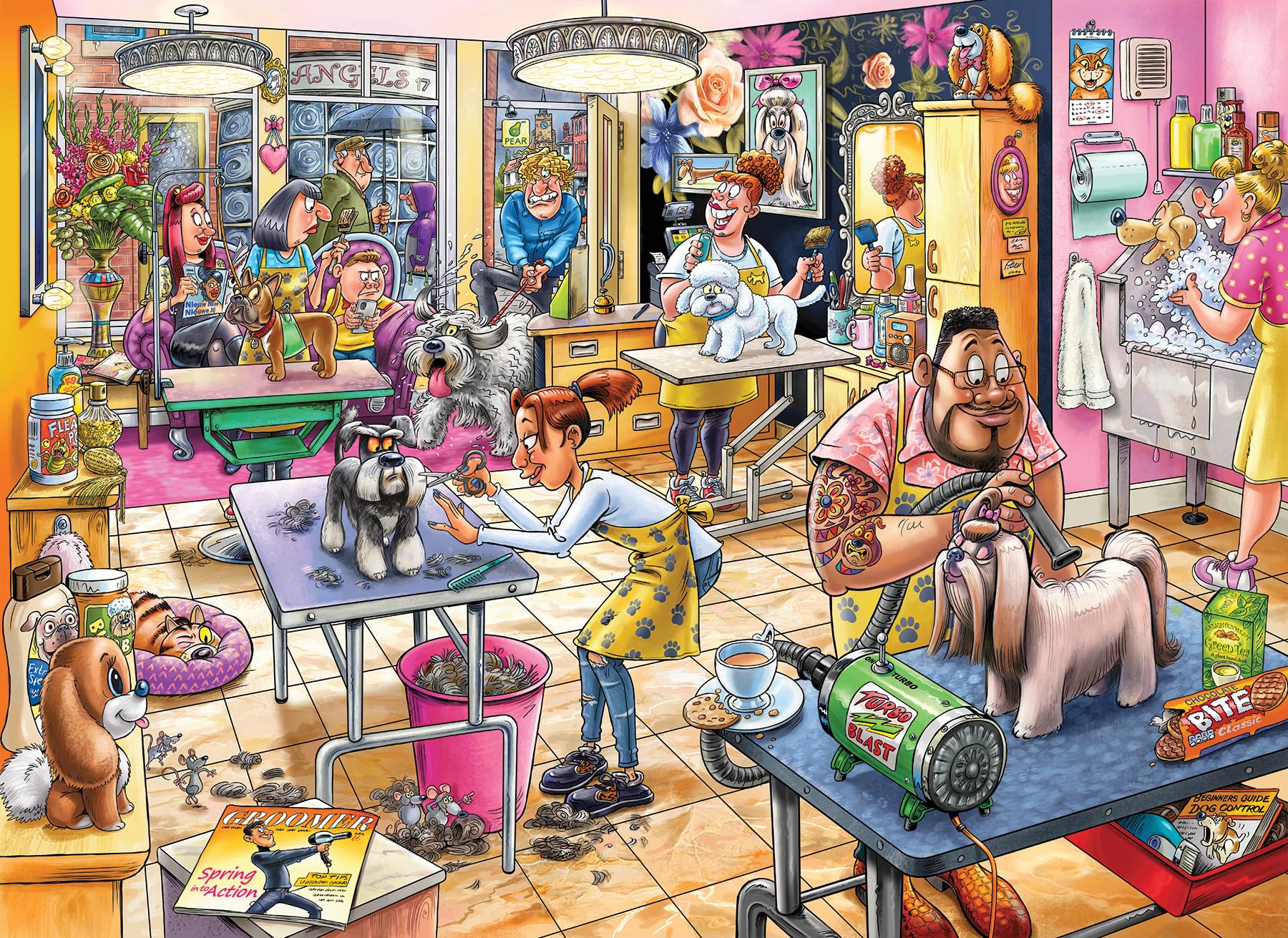Wasgij Mystery 23 - Pooch Parlour! - Adult Puzzle - Funny - 100% Recycled Cardboard - 1000 Pieces - Jumbo - Image 5