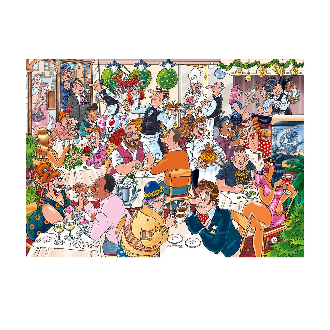 Wasgij Mystery 26, Date Night! - 1000 Piece Jigsaw Puzzles for Adults - Fun Challenging & Brainteasing Adults Jigsaw Puzzle - Puzzle What Happens Next - 100% Recycled Cardboard - 1000pcs - Jumbo - Image 3