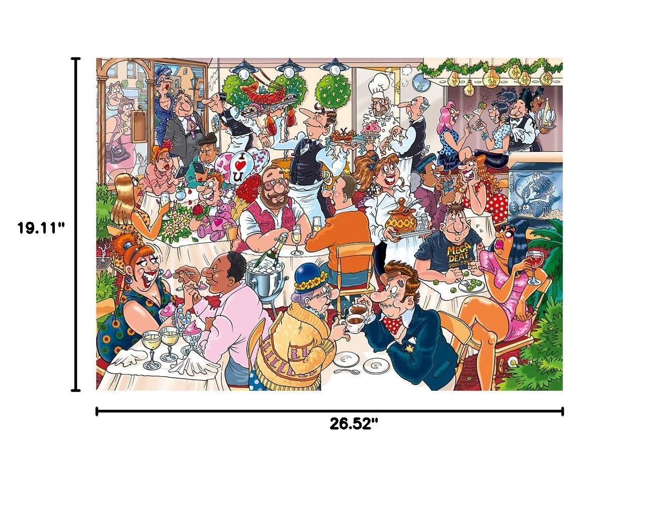 Wasgij Mystery 26, Date Night! - 1000 Piece Jigsaw Puzzles for Adults - Fun Challenging & Brainteasing Adults Jigsaw Puzzle - Puzzle What Happens Next - 100% Recycled Cardboard - 1000pcs - Jumbo - Image 5