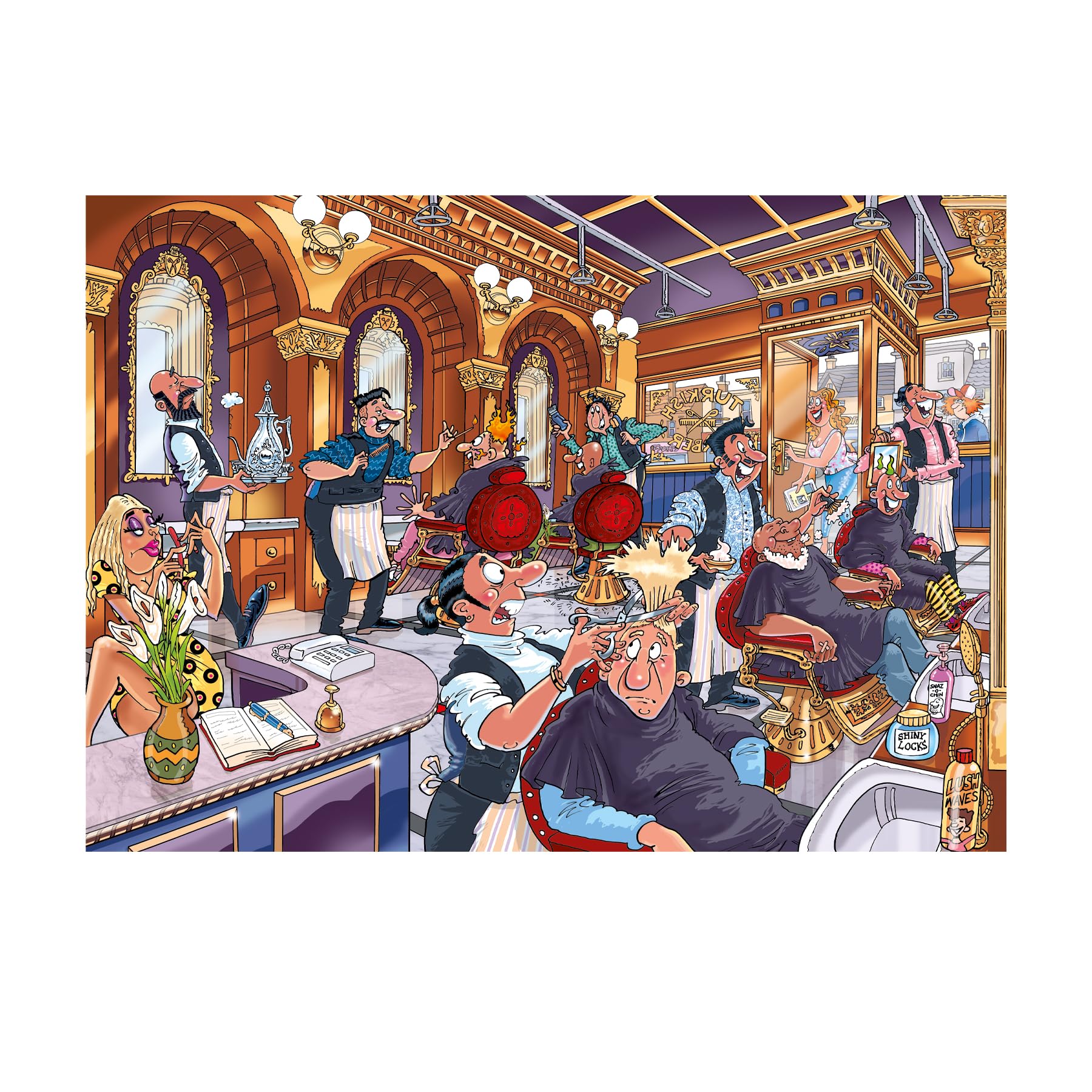 Wasgij, Mystery 27 - A Close Shave!, Unique Collectable Jigsaw Puzzle for Adults, 1,000 Piece - Image 5