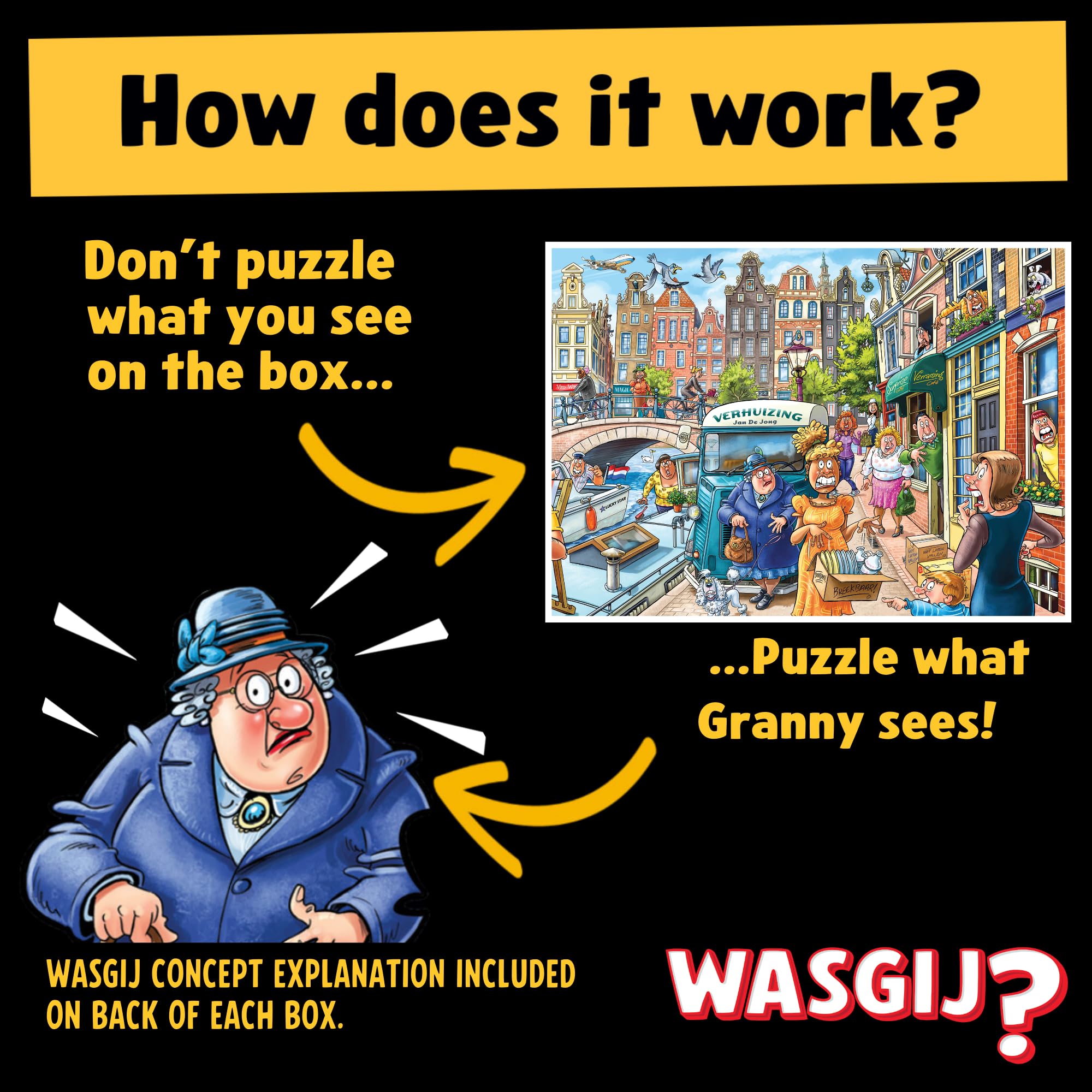 Wasgij Original 45, Moving Day - Unique 1000 Piece Jigsaw Puzzles for Adults - Colourful, Challenging & Brainteasing 1000 Pcs Adults Jigsaw Puzzle - 100% Recycled Cardboard 1000 Pc Puzzles - Jumbo - Image 4