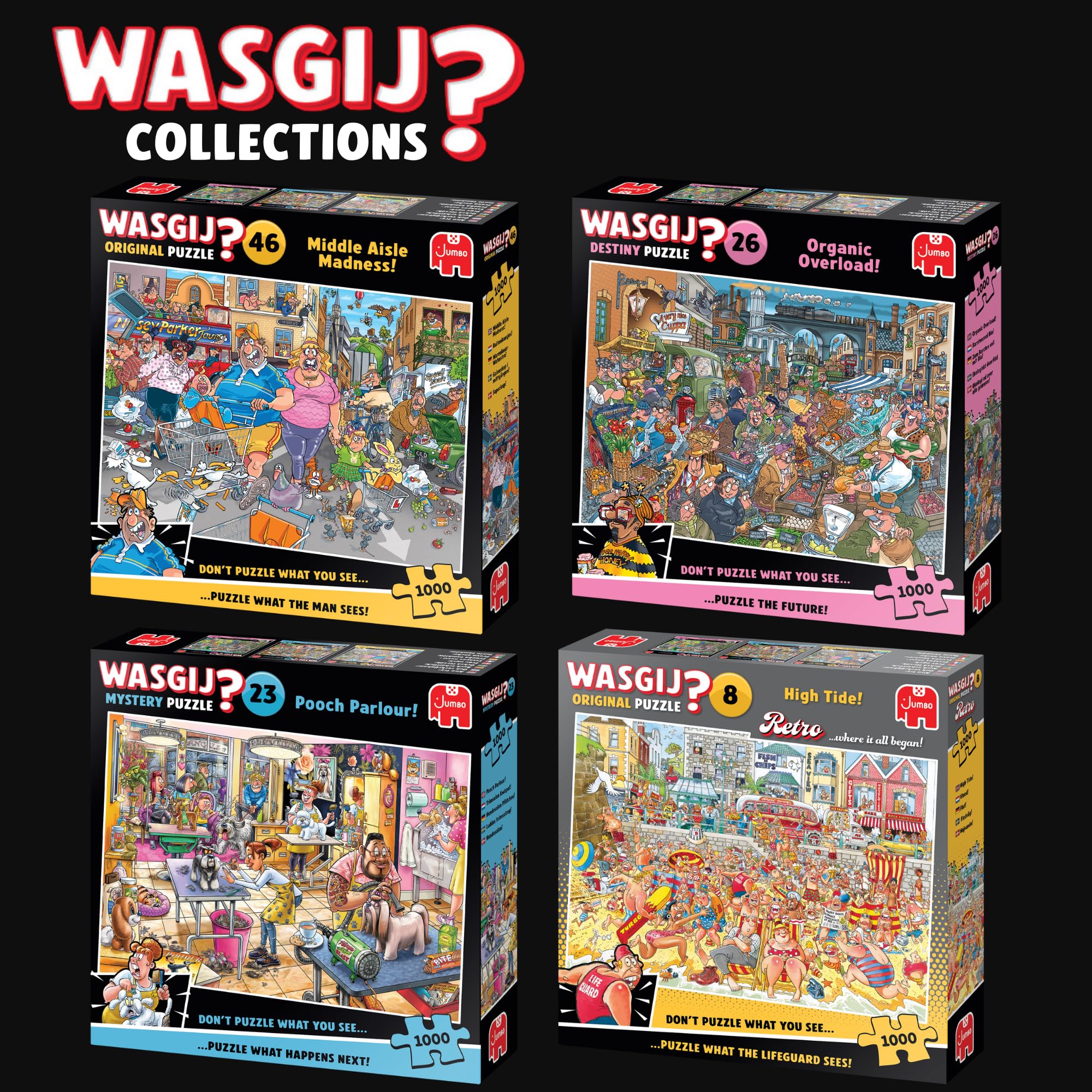 Wasgij Original 46, Middle Aisle Madness - Unique 1000 Piece Jigsaw Puzzle for Adults - Colourful, Puzzling, Challenging & Brainteasing Adult Jigsaws - 100% Recycled Cardboard 1000Pc Puzzles - Jumbo - Image 6