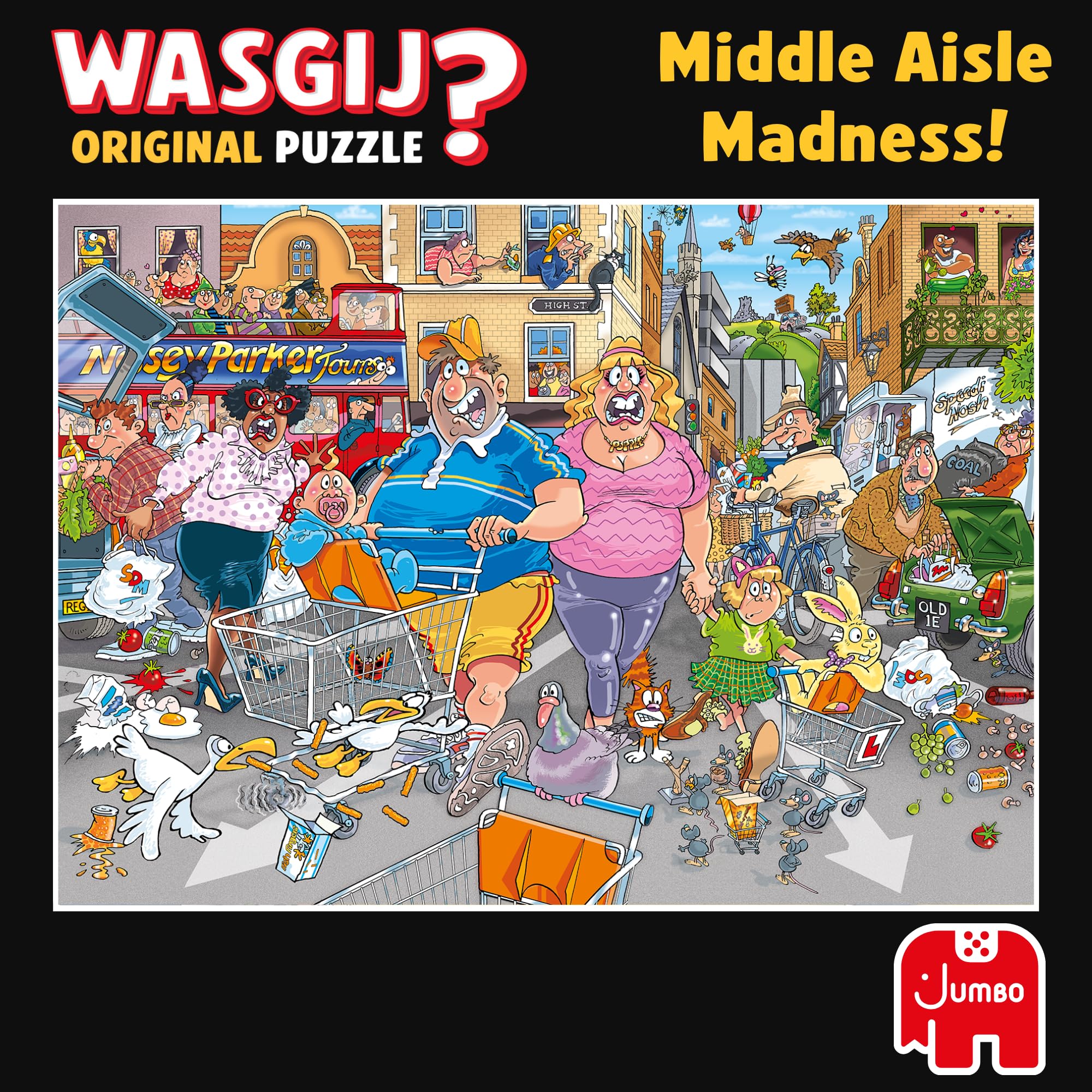 Wasgij Original 46, Middle Aisle Madness - Unique 1000 Piece Jigsaw Puzzle for Adults - Colourful, Puzzling, Challenging & Brainteasing Adult Jigsaws - 100% Recycled Cardboard 1000Pc Puzzles - Jumbo - Image 7