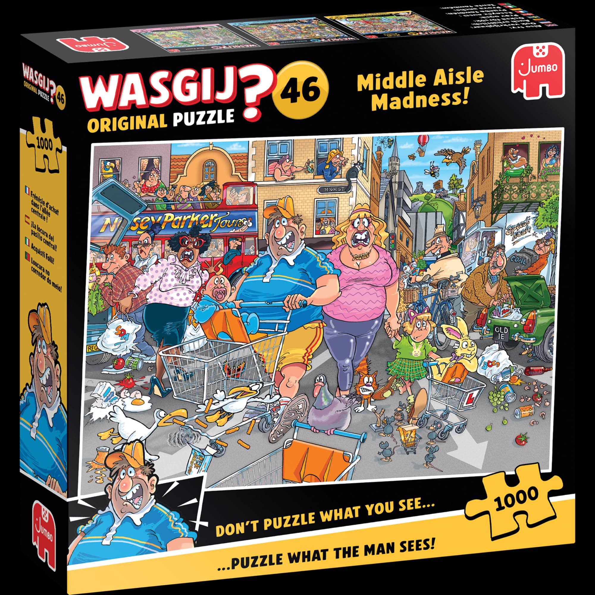 Wasgij Original 46, Middle Aisle Madness - Unique 1000 Piece Jigsaw Puzzle for Adults - Colourful, Puzzling, Challenging & Brainteasing Adult Jigsaws - 100% Recycled Cardboard 1000Pc Puzzles - Jumbo - Image 8